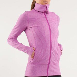 Lululemon In Stride Jacket-Heathered Ultra Violet Full Zip Athletic Jacket-Size4
